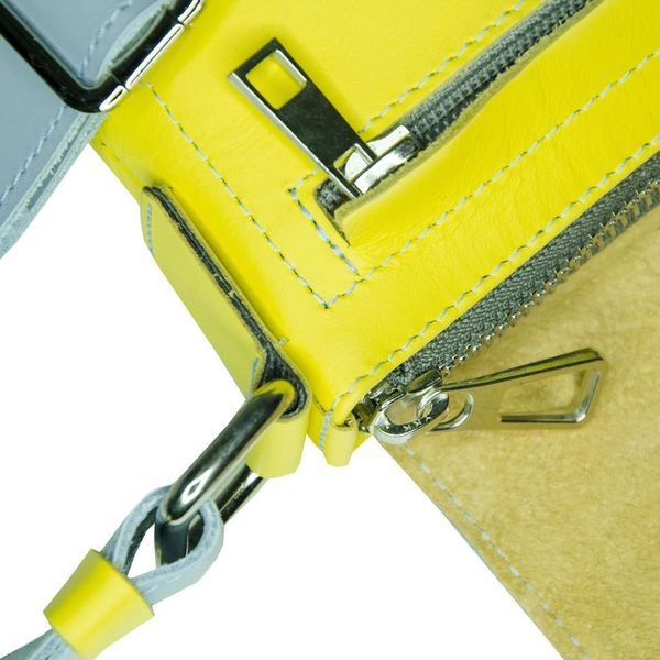 Чоловіча сумка-месенджер міні формату, 235х160х50 мм,жовто-блакитний 75127445 фото