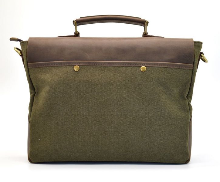 Чоловіча сумка-портфель шкіра + канвас RH-3960-4lx від українського бренду TARWA RH-3960-4lx фото