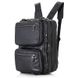 Шкіряна сумка трансформер JD 7014A рюкзак, бриф, сумка чорна JD7014A фото 2