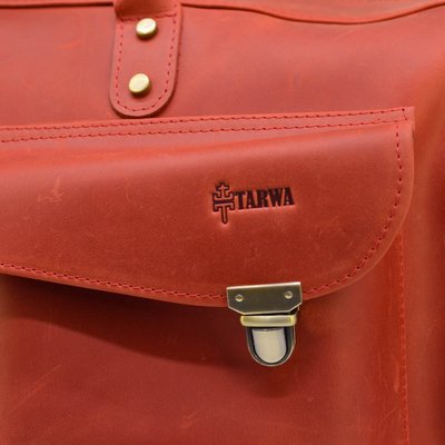 Червона дорожна шкіряна сумка (тревелбег) TARWA RR-5664-4lx RR-5664-4lx фото
