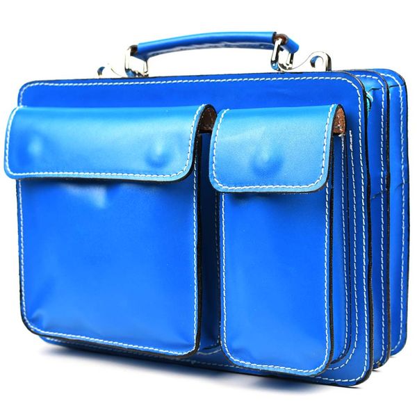 Жіночий портфель шкіряний Firenze FR7007K блакитний FR7007K фото