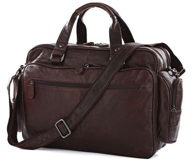 Велика шкіряна офісна або дорожня сумка 7150Q JD7150Q фото