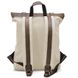 Ролл-ап рюкзак зі шкіри та канвас TARWA RGj-5191-3md слонова кістка RGc-5191-3md фото 2