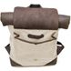 Ролл-ап рюкзак зі шкіри та канвас TARWA RGj-5191-3md слонова кістка RGc-5191-3md фото 6