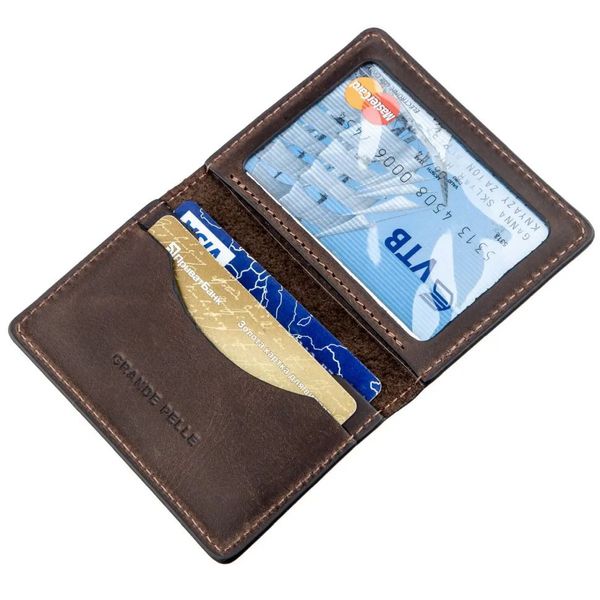 Обкладинка на ID паспорт автодокументи права, шоколад Grande Pelle 211120 66787 фото