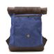 Рол-ап рюкзак зі шкіри та синій канвас TARWA RKc-5191-3md RGc-5191-3md фото 5