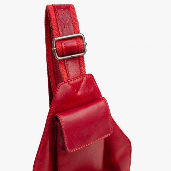 Чоловіча шкіряна сумка слінг крос-боді червона HILL BURRY HB3338R HB3338R фото