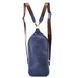 Слінг-рюкзак із синього канвасу та синьої шкіри крейзі хорс RKk-2017-4lx TARWA RKk-2017-4lx фото 1