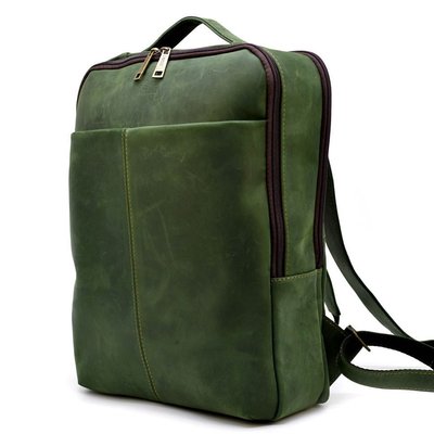 Зелений шкіряний рюкзак унісекс TARWA RE-7280-3md RA-7280-3md фото