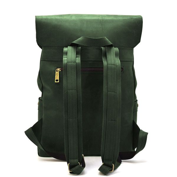 Рюкзак із натуральної шкіри RE-9001-4lx TARWA зелений крейзі GB-9001-4lx фото