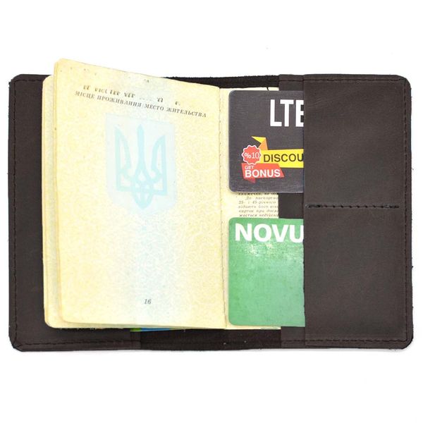 Шкіряна обкладинка на паспорт, військовий квиток TARWA RC-passp коричнева RC-passp фото