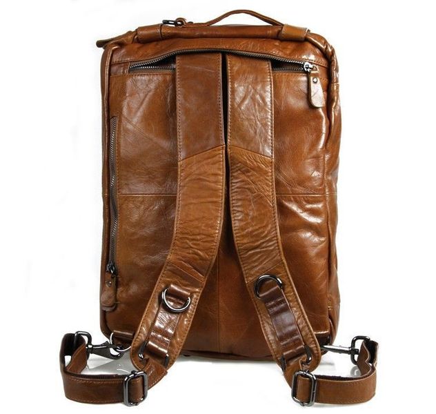 Шкіряна сумка трансформер: рюкзак, бриф, сумка 7014B JD7014B фото